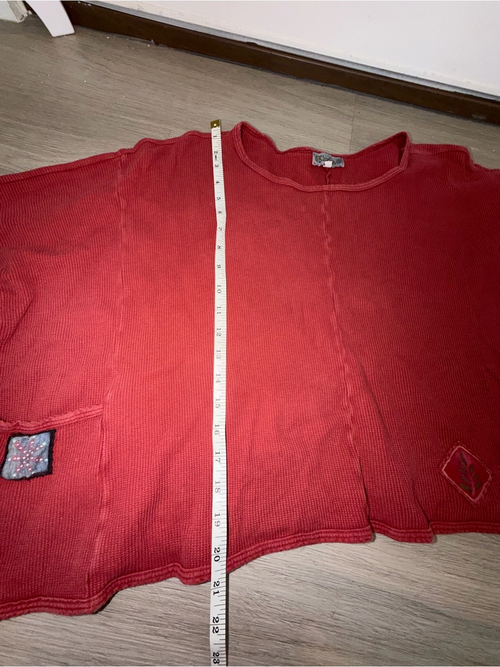 Blue Fish Rust Red Waffle-Knit Scoop Neck Top - Picture 5 of 12
